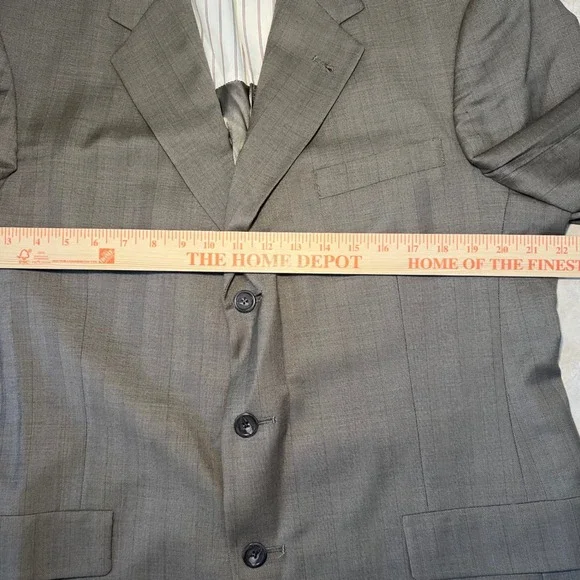 VTG 90s Tommy Hilfiger Union Made Mens 42R Wool Blazer‎ Sport Coat USA Made Gray